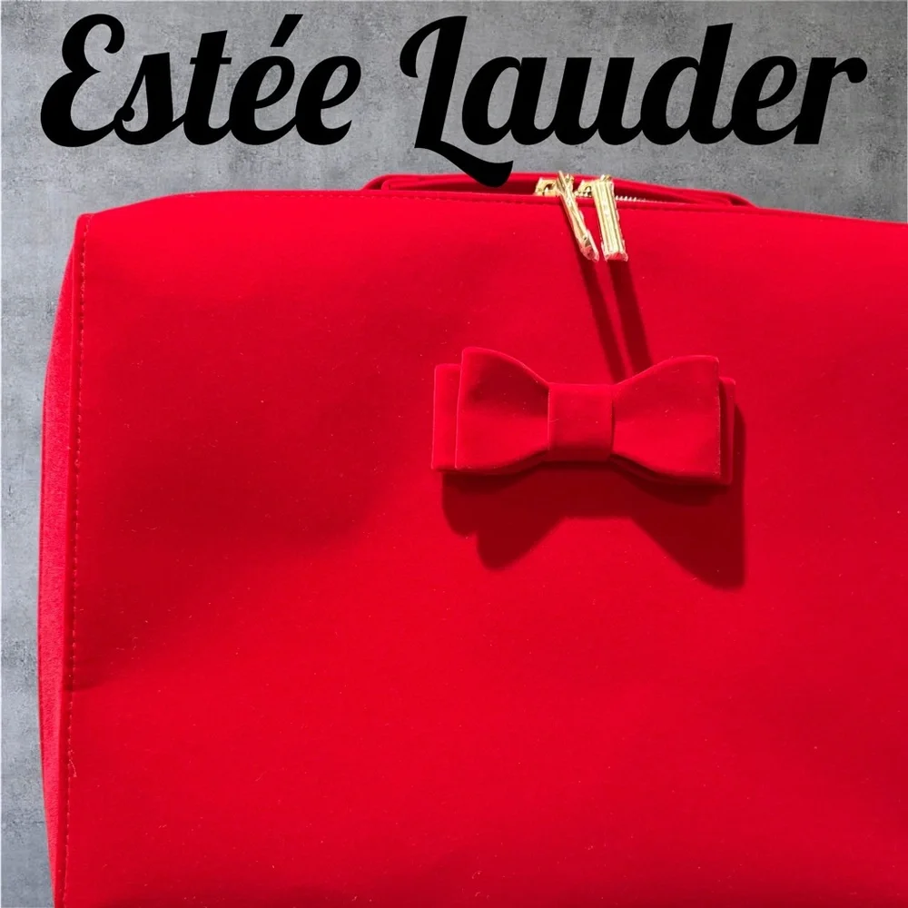 Estee Lauder Vibrant Red Cosmetic Bag